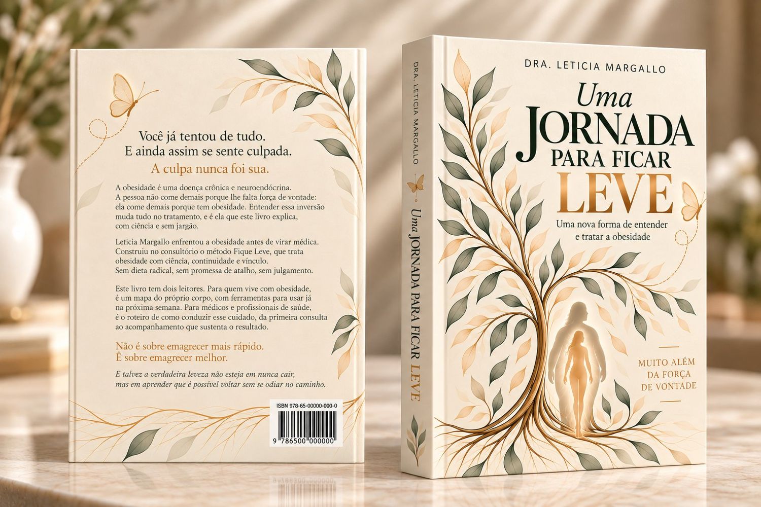 Livro Uma Jornada para Ficar Leve, capa e quarta capa